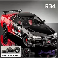 ماکت ماشین فلزی نیسان اسکای لاین جی تی آر R34 مقیاس 1.18