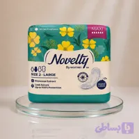 نوار بهداشتی مشبک بالدار ناولتی حاوی عصاره بنفشه مغربی مدل Maxi سایز بزرگ بسته 8 عددی