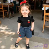 تیشرت شلوارک مشکی گیلاس