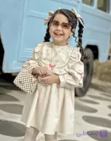 پیراهن دخترانه لنین خامه دوزی خنک