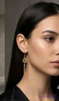 گوشواره طلا زنانه دخترانه مدل آویز ترکیبی