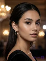 گوشواره طلا زنانه دخترانه مدل دو حلقه