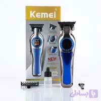 ماشین اصلاح خط‌زن کیمی (Kemei) مدل 9086 (تیغه سرامیکی و پینک‌گلد، نمایشگر LED)