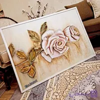 تابلو مینیمال برجسته گل رز