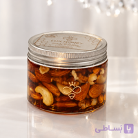 عسل طبیعی پنج مغز 400 گرمی | بسته بندی شیشه‌ای