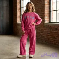 بلوز شلوار دخترانه سنگشور زاپدار از 7 سال تا 11 سال - کد 40508 - کول کیدز