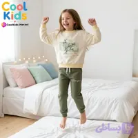 بلوز شلوار دخترانه بلک لیبل طرح GREAT LIFE از 5 سال تا 9 سال - کول کیدز