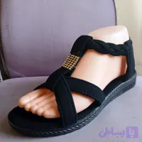 صندل زنانه مدل نگینی مشکی سبک و راحت