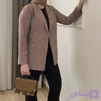مانتو کتی زنانه قهوه ای موکا شانتون گازوییلی سایز 38 تا 42 آستردوزی شده
