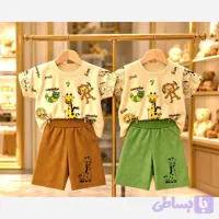 ست بلوز و شورت پسرانه اسپان مناسب 2 تا 8 سال (کد WE5L1)