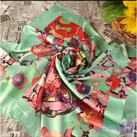 مینی اسکارف ابریشم طرح باربی ابعاد 76 در 76 رنگی (کد KYN13)