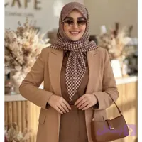 روسری نخی کاستوم طرح حسنا قواره 110 دور چرخ دوز لیز نیست