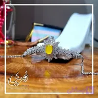 دستبند نقره زنانه طرح شکوه با نگین شرف الشمس (کد DCOBF)