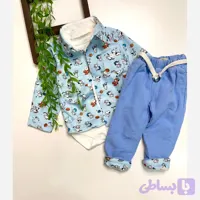 ست سه تکه لباس نوزادی و کودک (بلوز، بادی و شلوار) (کد VDVL3)