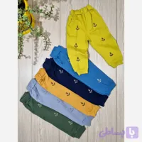 شلوار اسلش بچگانه طرح لنگر جنس دورس پنبه لاکرادار (کد ZFO1A)