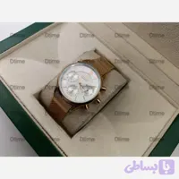 ساعت مچی زنانه بلیزر مدل 3178 رزگلد صفحه سفید بند حصیری با تقویم و موتور میوتا فعال (کد 7YL6M)