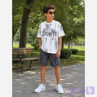 تیشرت پسرانه نوجوان نخ پنبه اسپرت در دو رنگ سبز و سفید سایز 50 تا 70