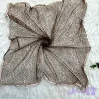 مینی اسکارف توری پلنگی نخی سایز 70 در 70 سانتیمتر
