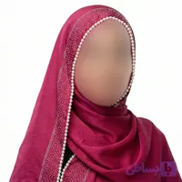 شال مرواریدی زنانه جنس ساتن گلکسی ابعاد 182 در 73 سانتیمتر