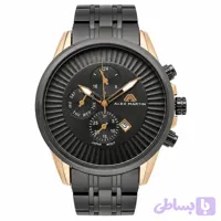 ساعت مردانه مشکی رزگلد الکس مارتین طرح سه موتور (کد U7B03)