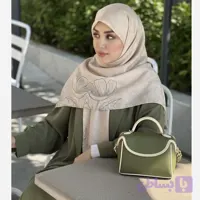 روسری نخی کاستوم طرح ندا قواره بزرگ 140 سانتیمتر چرخ دوز لیز نیست