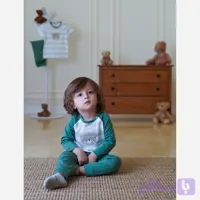 بلوز آستین بلند و شلوار طرح لاکی (کد FT90O)