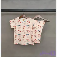 ست تیشرت و شلوار پسرانه نخ پنبه ریلی سایز 35 تا 55 مناسب 1 تا 9 سال (کد SWDUW)