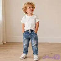 شلوار جین مام استایل بچگانه مناسب 1 تا 6 سال ترک