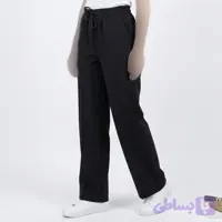 شلوار بگ زنانه پارچه سوپر مازراتی رنگ مشکی