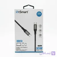 کابل دو سر تایپ سی تی اسمارت tSmart TS-16 طول 3 متر 65W