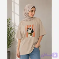 تیشرت لانگ زنانه طرح مینمال
