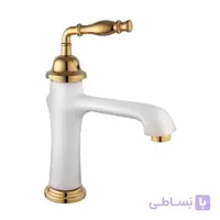 شیر روشویی اوج مدل فابیان سفید طلایی