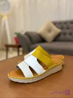 دمپایی چرم طبیعی زنانه برند دکتر کارو