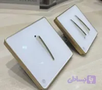 کلید تک پل مدل سفید طلایی یاقوت آسیا الکتریک