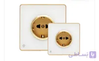 پریز ارت دار یاقوت سفید طلایی آسیا الکتریک