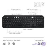 کیبورد بی سیم لاجیتک Logitech MX Keys S Wireless -black