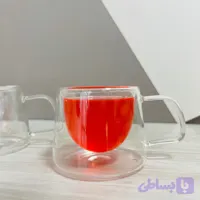 لیوان پیرکس دوجداره 130 میل