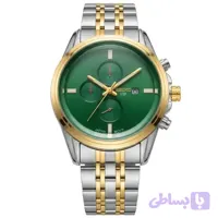 ساعت مچی مردانه سیکو مدل 2583 دو رنگ طلایی با صفحه سبز و بند استیل