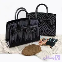 کیف زنانه چرم مصنوعی رسمی و مهمانی ابعاد 30 در 25 در 10 سانتیمتر - کفش سپید