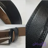 کمربند مردانه چرم مصنوعی مشکی کلاسیک دور دوخت