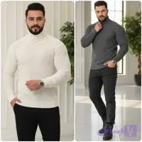 پلیور بافت مردانه مدل زیگزاگ فری سایز رنگ بندی متنوع