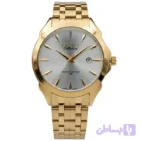 ساعت مچی مردانه سیکو کالکشن طلایی صفحه سفید موتور کوارتز ژاپن