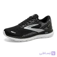 کفش اسپرت مردانه بروکس مشکی رویه تنفسی و چرم صنعتی زیره PU مموری فوم سایز 41 و 42
