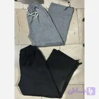 شلوار دوکاره کرکی دورس جاگر و بگ زنانه رنگ مشکی و طوسی سایز 38 تا 44 قد 100