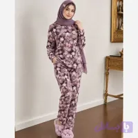 ست بلوز شلوار مخمل زنانه طرح سه بعدی سایز 36 تا 48