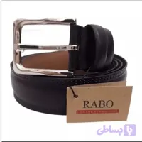 کمربند مردانه چرم درجه یک سگک استیل رنگ ثابت Rabo