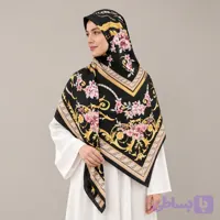 روسری ابریشم ساتن گل آرا