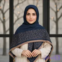 روسری کرپ نخ زنانه طرح خاتون ریز