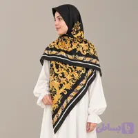 روسری ابریشم ساتن زری