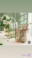 گلدان اسمان طرح کیف شیشه ای کوچک و بزرگ